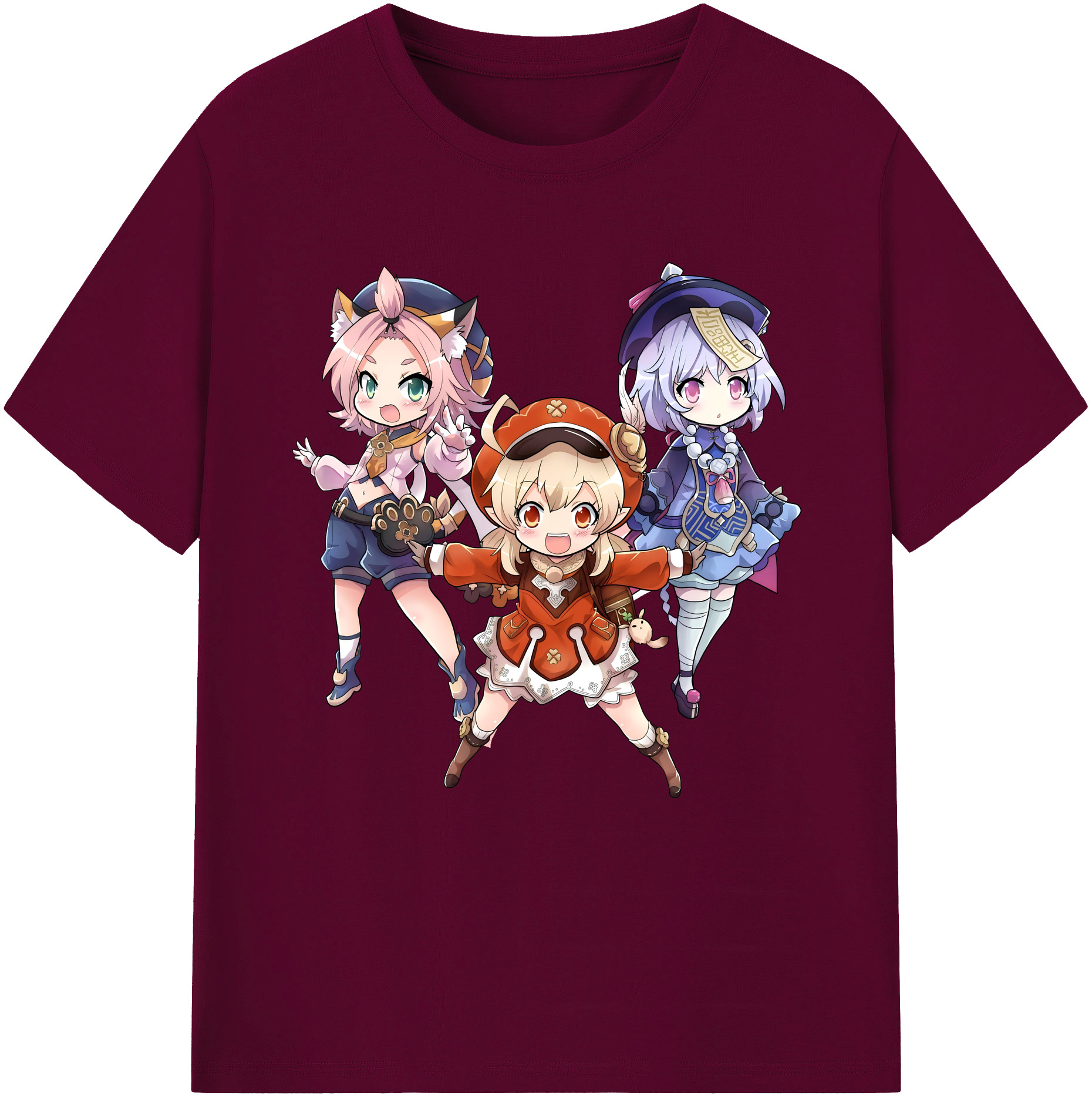 げんし神 七七 なな  genshin Nana レディースカジュアルプリントTシャツ（綿100％）